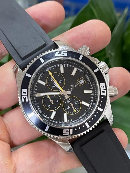 wristwatches men quartz chronograph ceramic bezel satch blue stainless steel black rubber sapphire 44mm, Slivery;brown
wristwatches men quartz chronograph ceramic bezel satch blue stainless steel black rubber sapphire 44mm, Slivery;brown