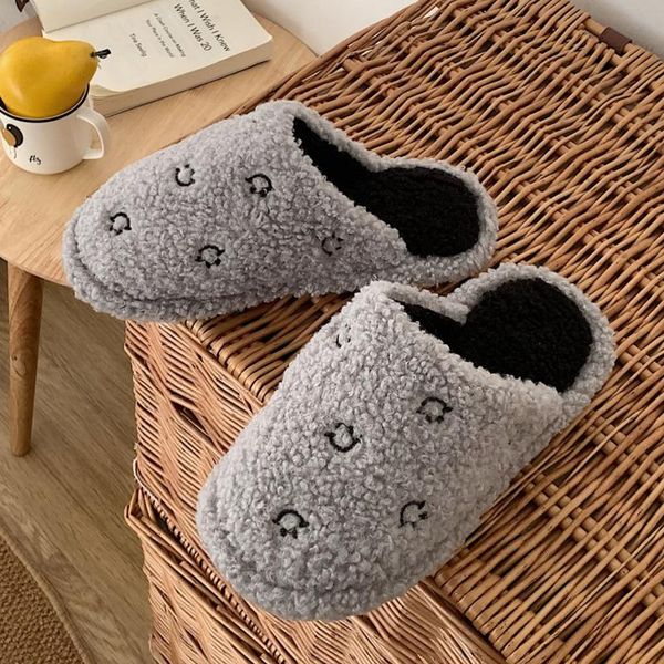 slippers winter smile pattern home lovers men fur bedroom slip-on plush warm shoes cartoon ladies, Black
slippers winter smile pattern home lovers men fur bedroom slip-on plush warm shoes cartoon ladies, Black