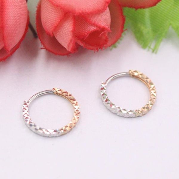 hoop & huggie pure 18k rose and white gold earrings 13x1.5mm annulus middle opening 1.2g, Golden;silver
hoop & huggie pure 18k rose and white gold earrings 13x1.5mm annulus middle opening 1.2g, Golden;silver