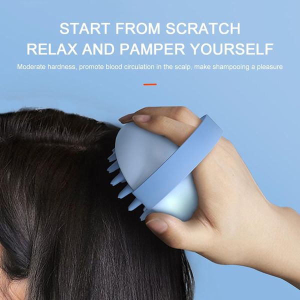 hair brushes portable silicone scalp massage comb anti-static head body acupoint washing slimming tools, Silver
hair brushes portable silicone scalp massage comb anti-static head body acupoint washing slimming tools, Silver