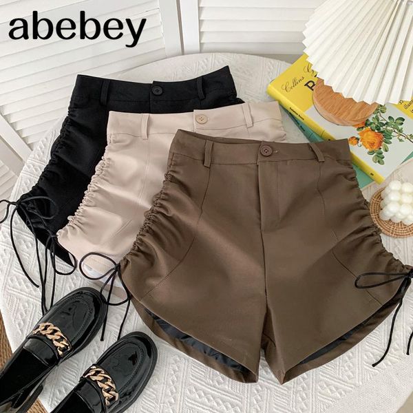 women's shorts fashion versatile solid color drawstring bandage high waist pleated leisure wide leg 2021 spring autumn, White;black
women's shorts fashion versatile solid color drawstring bandage high waist pleated leisure wide leg 2021 spring autumn, White;black
