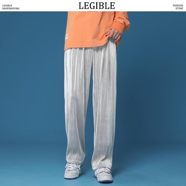 men's pants legible 2021 men pant casual wide leg ankle length elastic waist loose trousers man, Black
men's pants legible 2021 men pant casual wide leg ankle length elastic waist loose trousers man, Black