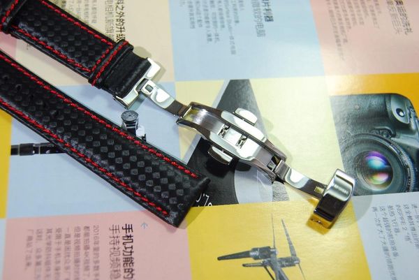 watch bands genuine leather bracelet watchband carbon fiber grain red stitching 20mm 22mm band strap accessories butterfly buckle, Black;brown
watch bands genuine leather bracelet watchband carbon fiber grain red stitching 20mm 22mm band strap accessories butterfly buckle, Black;brown