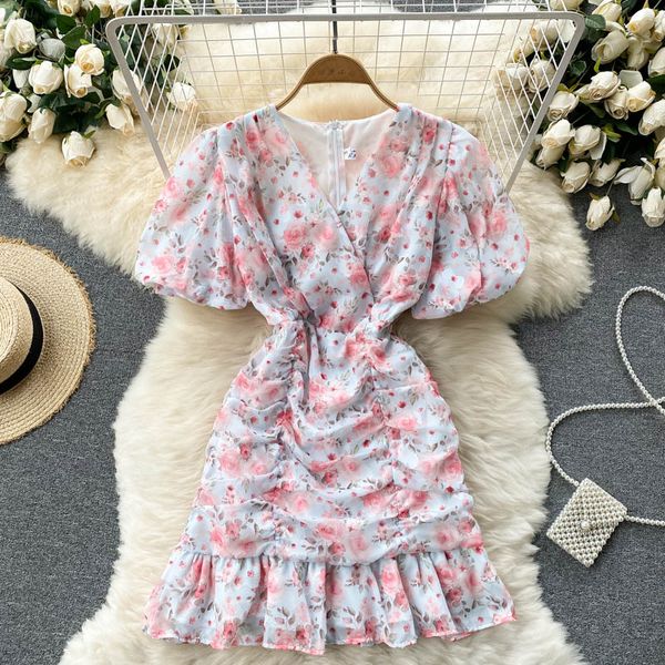 printed chiffon bodycon mini dress women summer elegant v-neck short sleeve high waist draped vestidos sweet female robe, Black;gray
printed chiffon bodycon mini dress women summer elegant v-neck short sleeve high waist draped vestidos sweet female robe, Black;gray