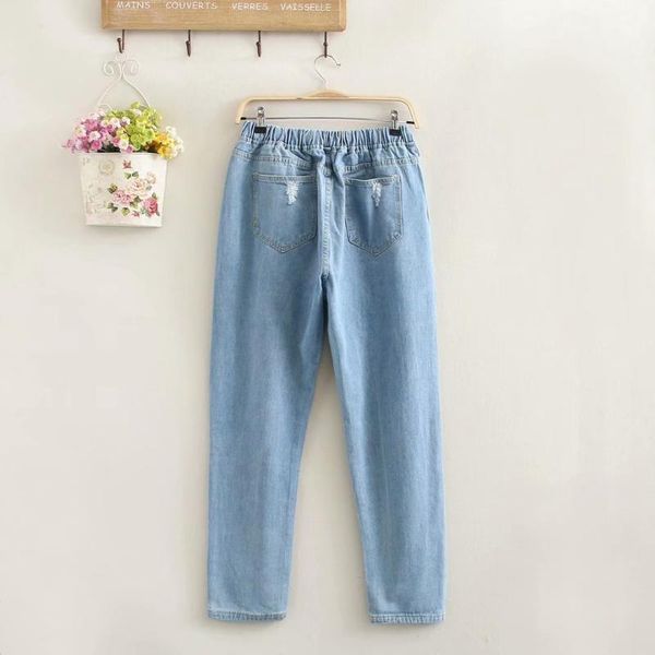 women's jeans s65 autumn winter plus size women clothing ankle-length 3xl casual fashion loose holes elastic waist denim pants 028, Blue
women's jeans s65 autumn winter plus size women clothing ankle-length 3xl casual fashion loose holes elastic waist denim pants 028, Blue