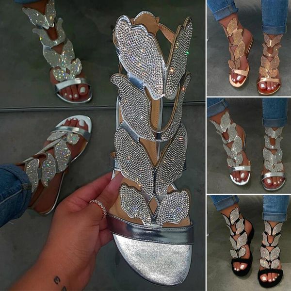 sandals 40# summer women's casual crystal flat sandels for women open toe rhinestone low heel shoes woman slippers, Black
sandals 40# summer women's casual crystal flat sandels for women open toe rhinestone low heel shoes woman slippers, Black