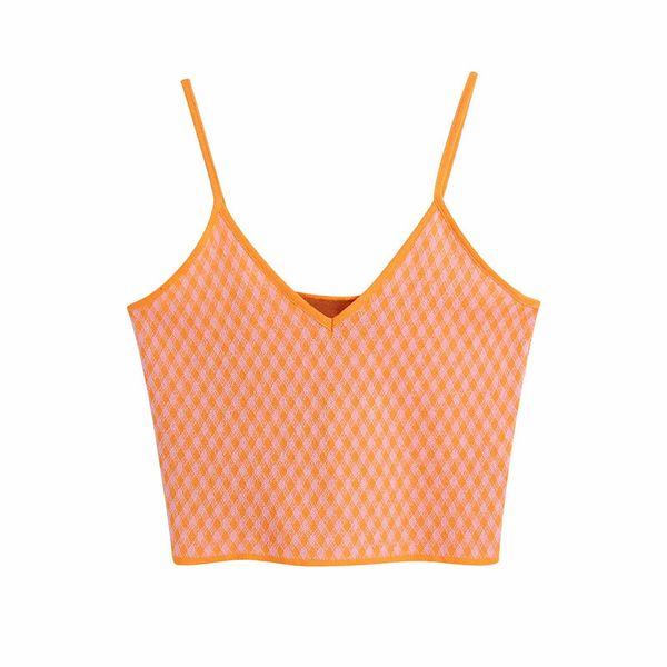 women's tanks & camis casual women v neck knitwear 2021 summer fashion ladies high street england style sling female plaid knitted, White
women's tanks & camis casual women v neck knitwear 2021 summer fashion ladies high street england style sling female plaid knitted, White