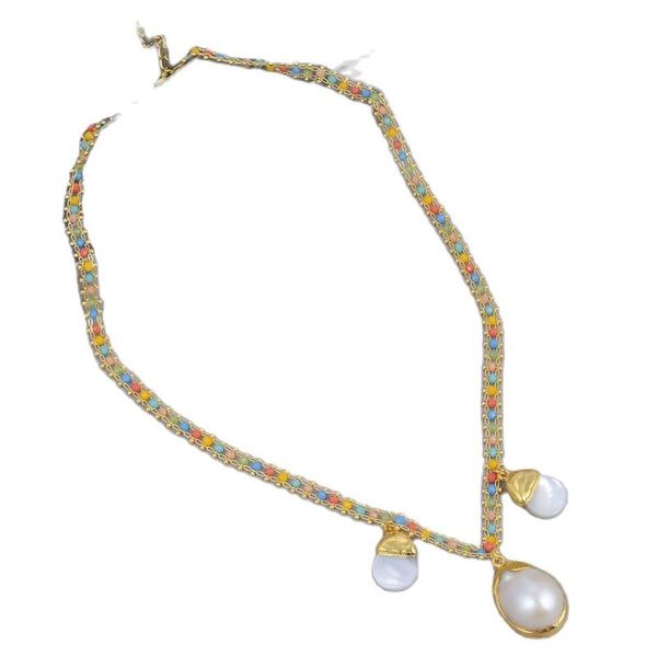 pendant necklaces jk natural baroque pearl necklace 19" multi color crystal chain white keshi for women, Silver
pendant necklaces jk natural baroque pearl necklace 19" multi color crystal chain white keshi for women, Silver