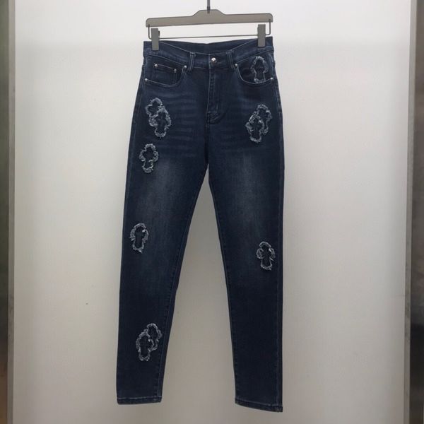 jeans chao brand spring and summer ch roman hoof flower cross print men's small straight casual washed, Blue
jeans chao brand spring and summer ch roman hoof flower cross print men's small straight casual washed, Blue