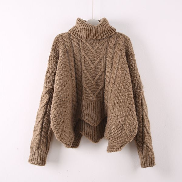 women's sweaters turtleneck pullover sweater women thick wool autumn winter loose twist knit coat thickening student phsh, White;black
women's sweaters turtleneck pullover sweater women thick wool autumn winter loose twist knit coat thickening student phsh, White;black