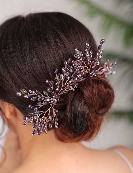 wedding hair accessories purple hair pin crystal headpiece vintage bride headdress for women bridal hairstyles jewellery, Silver
wedding hair accessories purple hair pin crystal headpiece vintage bride headdress for women bridal hairstyles jewellery, Silver