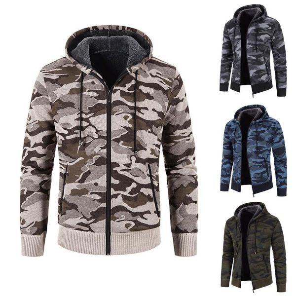 men's jackets 2021 men winter thick warm fleece zipper camouflage coat sportwear male streetwear outerwear sweatshirts, Black;brown
men's jackets 2021 men winter thick warm fleece zipper camouflage coat sportwear male streetwear outerwear sweatshirts, Black;brown