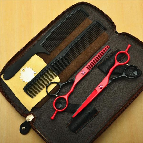 hair scissors 4pcs 5.5'' suit customized brand logo red professional human hairdressing cutting shears + thinning combs c1013
hair scissors 4pcs 5.5'' suit customized brand logo red professional human hairdressing cutting shears + thinning combs c1013