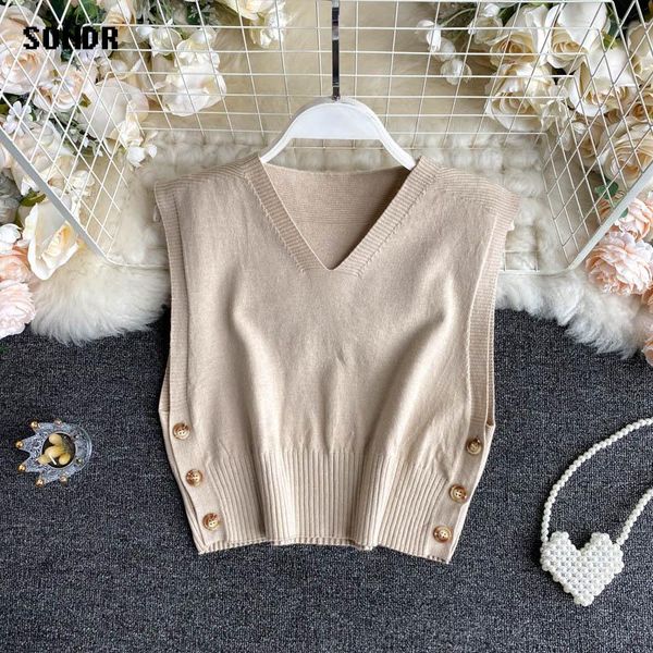 women's sweaters korean style clothing 2021 autumn simple solid color wild short knit sweater vest waistcoat pullover sleeveless tid, White;black
women's sweaters korean style clothing 2021 autumn simple solid color wild short knit sweater vest waistcoat pullover sleeveless tid, White;black