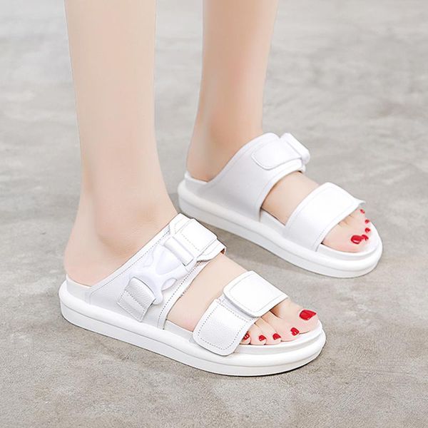 slippers fashion buckle summer women white breathable casual ladies platform shoes flat beach slides sandals, Black
slippers fashion buckle summer women white breathable casual ladies platform shoes flat beach slides sandals, Black
