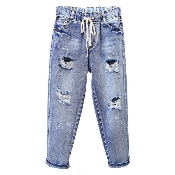 jeans plus size 5xl boyfriend for vintage women of the high belt jeans occasional mother loose shaved hole shoes harm woman denim pants, Blue
jeans plus size 5xl boyfriend for vintage women of the high belt jeans occasional mother loose shaved hole shoes harm woman denim pants, Blue