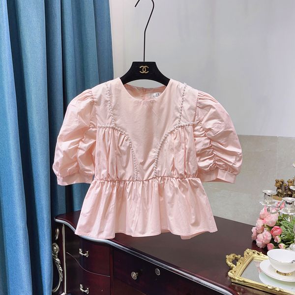 2021 summer pleated lantern sleeve beaded loose all-match blouse korean style sweet preppy style ruffled shirt for women, White
2021 summer pleated lantern sleeve beaded loose all-match blouse korean style sweet preppy style ruffled shirt for women, White