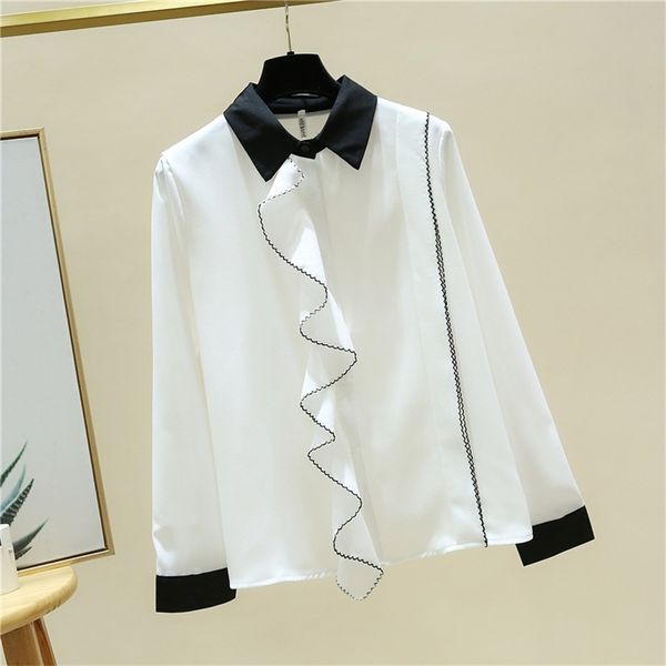 plus size women's autumn style fat sister foreign chiffon shirt bottoming uk377 210506, White
plus size women's autumn style fat sister foreign chiffon shirt bottoming uk377 210506, White