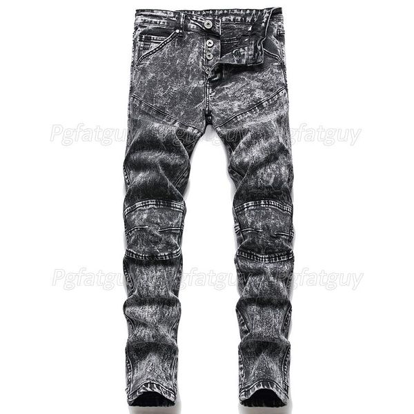 men's jeans gray fried snowflake locomotive fashion biker distressed stretch ripped slim fit denim pants streetwear, Blue
men's jeans gray fried snowflake locomotive fashion biker distressed stretch ripped slim fit denim pants streetwear, Blue