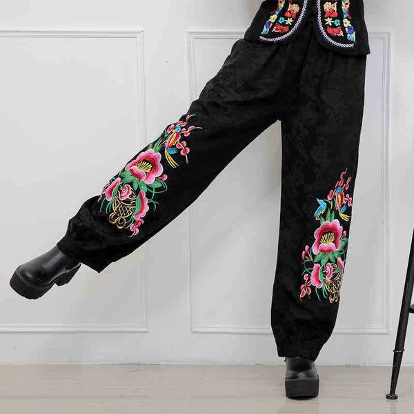 women's pants & capris autumn winter women vintage embroidery straight black elastic waist cotton linen casual trousers panta hgma, Black;white
women's pants & capris autumn winter women vintage embroidery straight black elastic waist cotton linen casual trousers panta hgma, Black;white