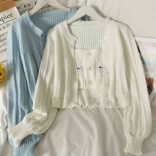 women's sweaters body sweet autumn wind from cartoons short bottom patch waistcoat suspend with knitted or crocheted long sleeve 3ob9, White;black
women's sweaters body sweet autumn wind from cartoons short bottom patch waistcoat suspend with knitted or crocheted long sleeve 3ob9, White;black