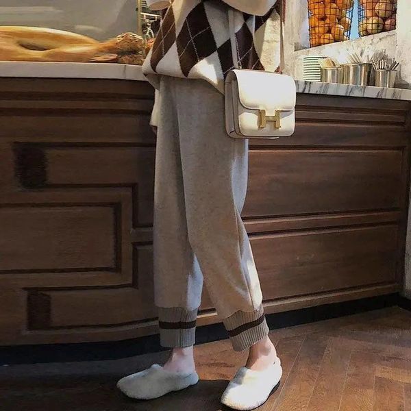 women's pants & capris high-quality thick winter knitted baggy female high waist loose large size harem ankle-length korean jogging, Black;white
women's pants & capris high-quality thick winter knitted baggy female high waist loose large size harem ankle-length korean jogging, Black;white