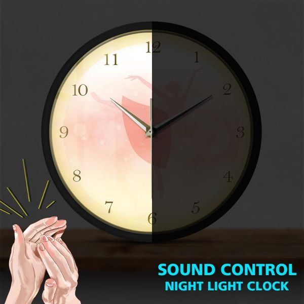 wall clocks ballet girl princess pink watch glow in dark dancing metal frame round sound control clock night light lamp
wall clocks ballet girl princess pink watch glow in dark dancing metal frame round sound control clock night light lamp
