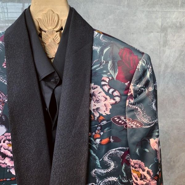 men's suits & blazers floral vintage printed banquet blazer luxury gentleman dress jacket elegant wedding groom mens formal business su, White;black
men's suits & blazers floral vintage printed banquet blazer luxury gentleman dress jacket elegant wedding groom mens formal business su, White;black