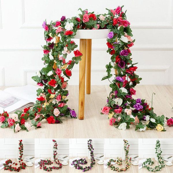 decorative flowers & wreaths 45 flower heads / batches artificial 8ft silk rose garland fake leaves diy garden wedding halloween christmas d
decorative flowers & wreaths 45 flower heads / batches artificial 8ft silk rose garland fake leaves diy garden wedding halloween christmas d