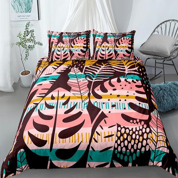 bedding sets plants leaf set duvet quilt cover pillowcases single king twin size