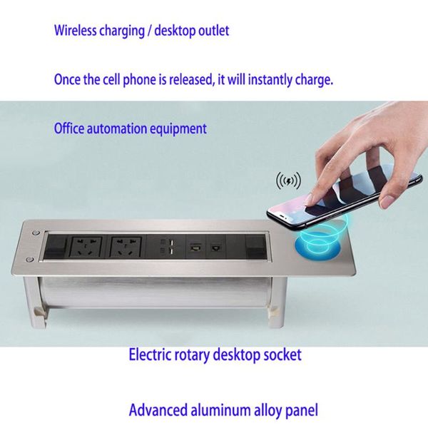 smart power plugs high-end desksocket / electric rotary with wireless charging function customizable module aluminum alloy
smart power plugs high-end desksocket / electric rotary with wireless charging function customizable module aluminum alloy
