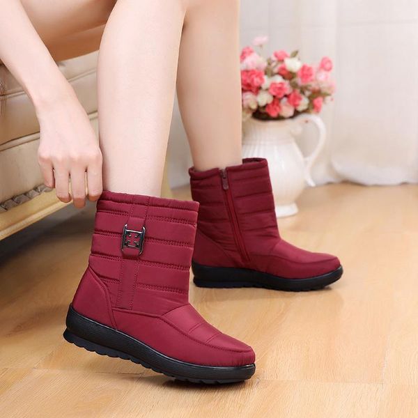 boots large cotton mother warm winter waterproof cow heel plush shoes and anti-skid snow, Black
boots large cotton mother warm winter waterproof cow heel plush shoes and anti-skid snow, Black