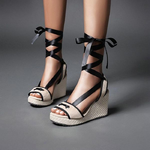 sandals 2021 summer wedge platform women espadrille ankle strap gladiator lace-up open toe, Black
sandals 2021 summer wedge platform women espadrille ankle strap gladiator lace-up open toe, Black