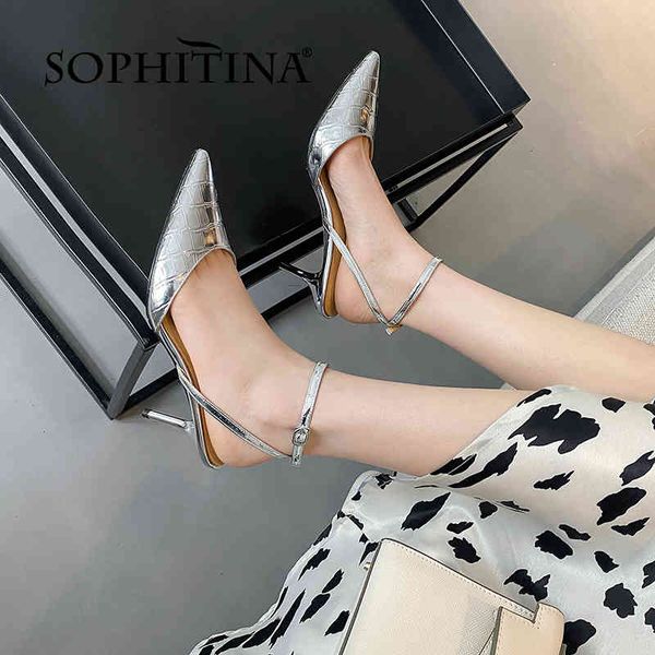 sophitina thin heels women shoes summer stylish party pointed toe genuine leather slingback silver modern sandals fo285 210513, Black
sophitina thin heels women shoes summer stylish party pointed toe genuine leather slingback silver modern sandals fo285 210513, Black