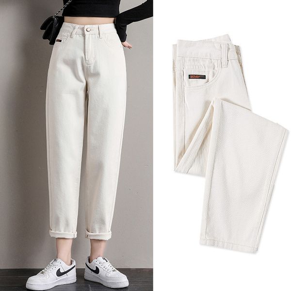 women's jeans spring and autumn 2021 high waist trousers, Blue