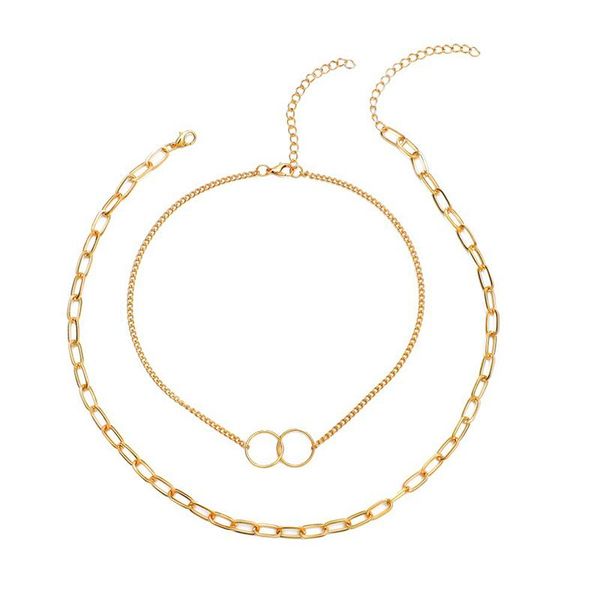 retro double circles necklace korean style simple circle link chain necklaces accessories goth party neck jewelry gift pendant, Silver
retro double circles necklace korean style simple circle link chain necklaces accessories goth party neck jewelry gift pendant, Silver