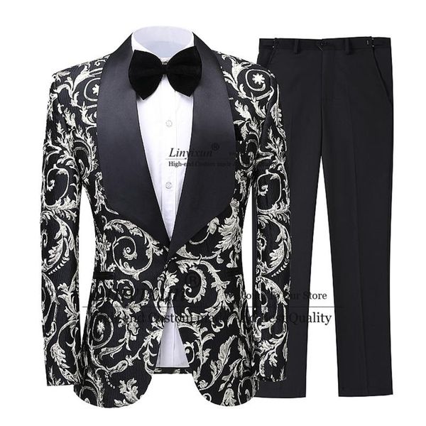 men's suits & blazers jacquard slim suit fashion design wedding groom tuxedo embroidered danner party 2 pieces jacket pants costume hom, White;black
men's suits & blazers jacquard slim suit fashion design wedding groom tuxedo embroidered danner party 2 pieces jacket pants costume hom, White;black