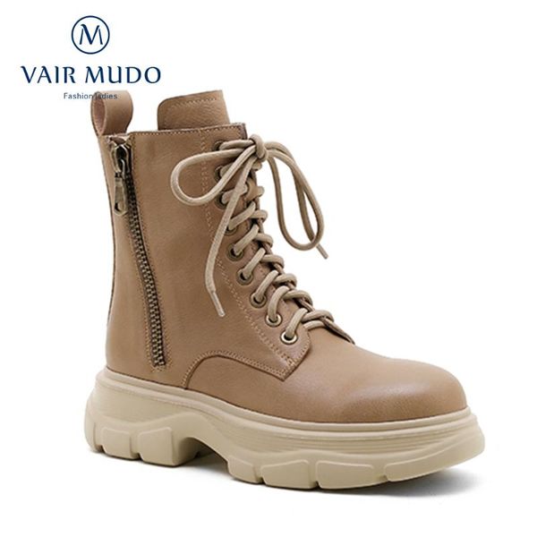boots vair mudo women shoes elegant genuine leather footwear spring autumn brown black round toe cross-tied concise wm-x20
boots vair mudo women shoes elegant genuine leather footwear spring autumn brown black round toe cross-tied concise wm-x20