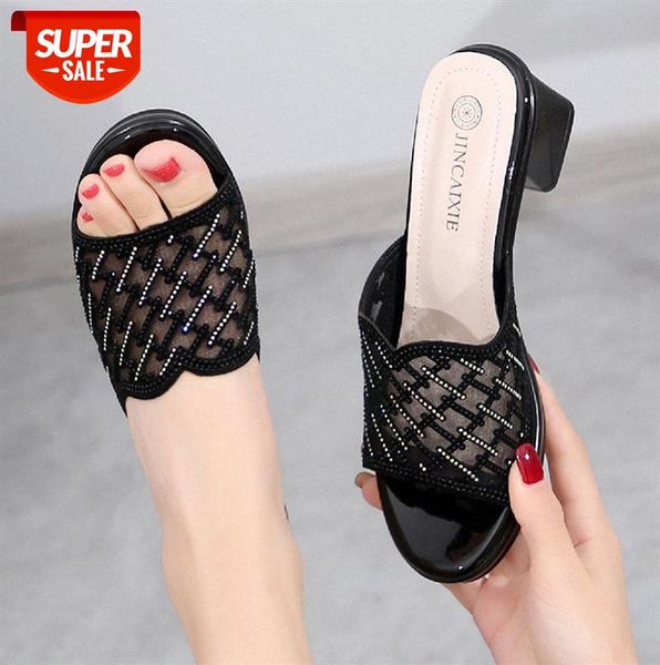 women's shoes sandals round toe black thick heel high-heeled flip flops #cd0f
women's shoes sandals round toe black thick heel high-heeled flip flops #cd0f
