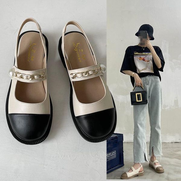 sandals open shoes heel 2021 shallow mouth mary jane retro closed low summer girls pearl rubber basic pu janes, Black
sandals open shoes heel 2021 shallow mouth mary jane retro closed low summer girls pearl rubber basic pu janes, Black