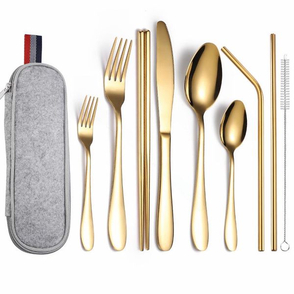 dinnerware sets tableware spoon fork straw knife golden set camping 9pcs portable cutlery outdoor stainless steel
dinnerware sets tableware spoon fork straw knife golden set camping 9pcs portable cutlery outdoor stainless steel