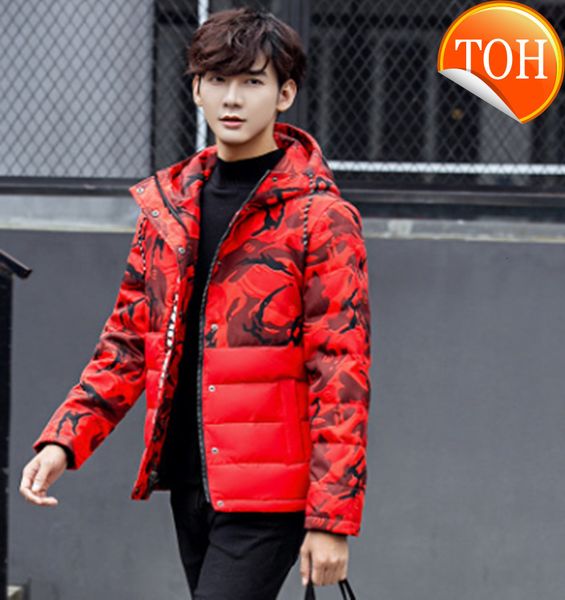 men's short down jacket new winter white duck hooded cold proof warm and handsome youth camouflage coat thickened, Black
men's short down jacket new winter white duck hooded cold proof warm and handsome youth camouflage coat thickened, Black
