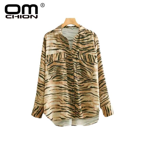 women's blouses & shirts omchion blusas mujer 2021 spring tiger striped blouse women casual long sleeve loose vintage shirt female summ, White
women's blouses & shirts omchion blusas mujer 2021 spring tiger striped blouse women casual long sleeve loose vintage shirt female summ, White
