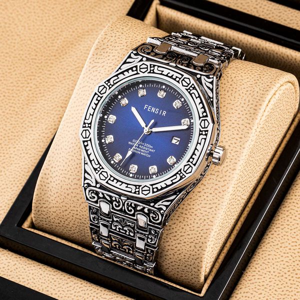european and american fashion highend national fashion vintage engraving watch mens fashion spot drill luminous waterproof quartz watch ver, Slivery;brown
european and american fashion highend national fashion vintage engraving watch mens fashion spot drill luminous waterproof quartz watch ver, Slivery;brown