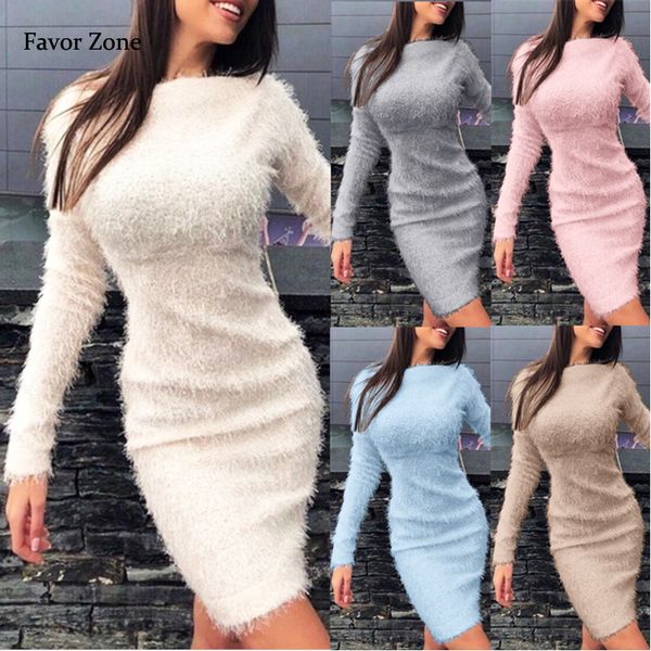 bodycon plush dress 2021 winter autumn women elegant solid color party night dresses long sleeve warm fashion casual dress, Black;gray
bodycon plush dress 2021 winter autumn women elegant solid color party night dresses long sleeve warm fashion casual dress, Black;gray