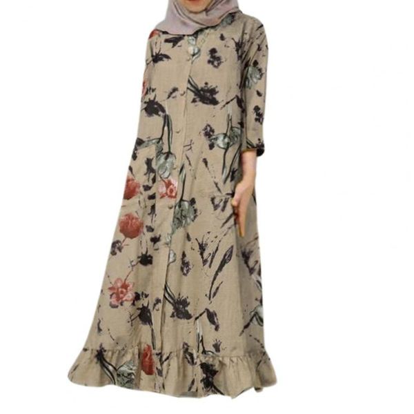 casual dresses women autumn midi dress o-neck ruffle hem floral print button up long sleeve party ladies loose clothing vestidos, Black;gray
casual dresses women autumn midi dress o-neck ruffle hem floral print button up long sleeve party ladies loose clothing vestidos, Black;gray