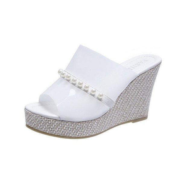 sandals 2021 summer fashion women's slippers solid color beaded open toe women wedge ladies high heel party platform shoes, Black
sandals 2021 summer fashion women's slippers solid color beaded open toe women wedge ladies high heel party platform shoes, Black