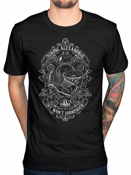 men's t-shirts 100% cotton sportswear fashion t shirt asking alexandria we won't surrender, White;black
men's t-shirts 100% cotton sportswear fashion t shirt asking alexandria we won't surrender, White;black