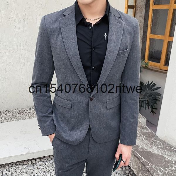men's solid color suit two piece business dress 2021 spring wedding british boys suits & blazers, White;black
men's solid color suit two piece business dress 2021 spring wedding british boys suits & blazers, White;black