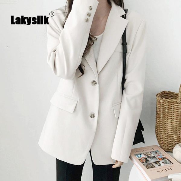 white blazer for women autumn single breasted pocket suit jackets office ladies formal notched solid long sleeve coats women's suits &, White;black
white blazer for women autumn single breasted pocket suit jackets office ladies formal notched solid long sleeve coats women's suits &, White;black